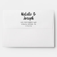 Écrit main amusant Rétro unique Boho Mariage moder