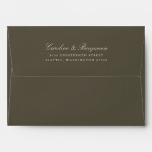 Enveloppe Écriture Classique Formel Élégante Adresse de Reto