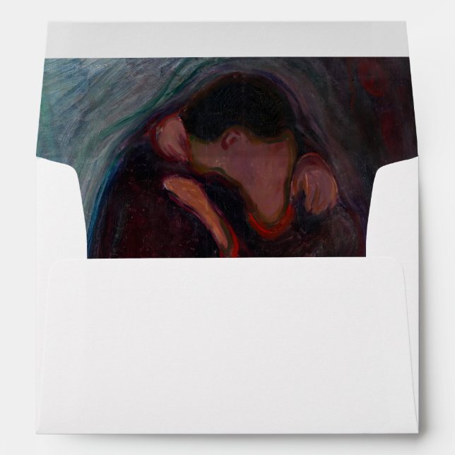 Enveloppe Edvard Munch - Le baiser (Dos (Bas))