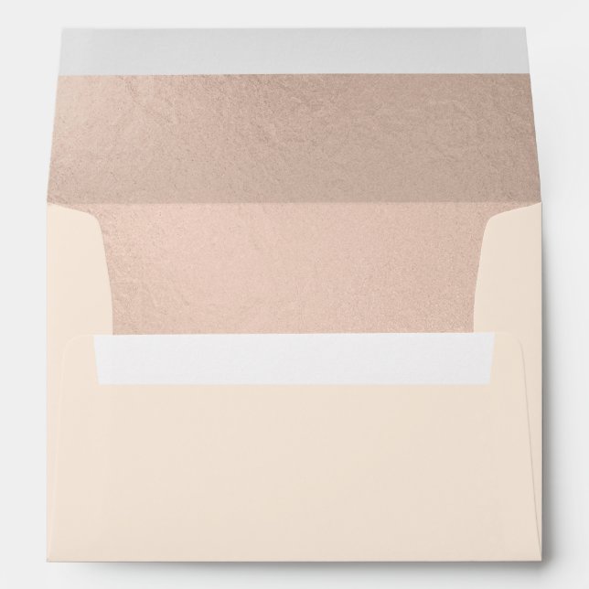 Enveloppe Effet Rose Gold Foil Inside Linked (Dos (Bas))