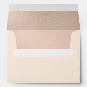 Enveloppe Effet Rose Gold Foil Inside Linked