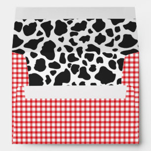 Enveloppe Effrayez la copie, la carte 5x7 rouge de la taille