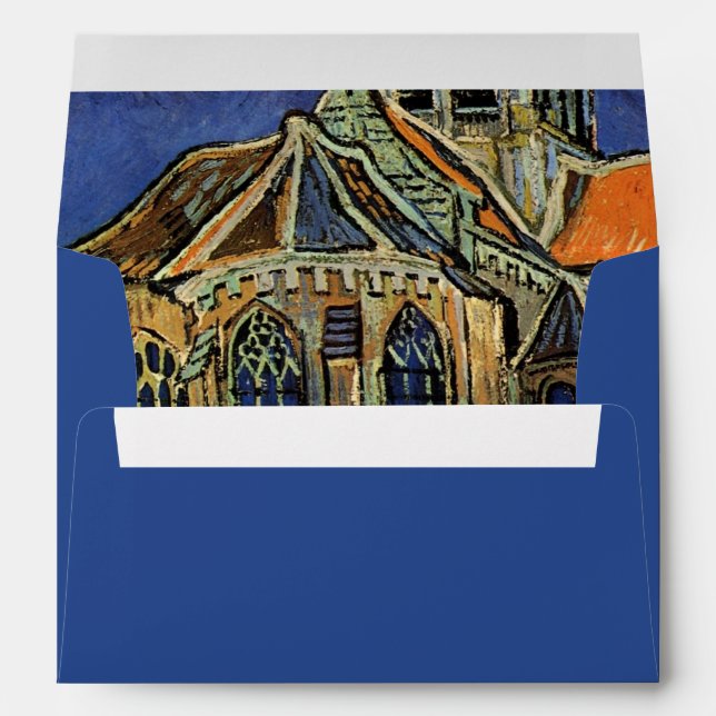 Enveloppe Eglise d'Auvers par Vincent van Gogh Mariage (Dos (Bas))