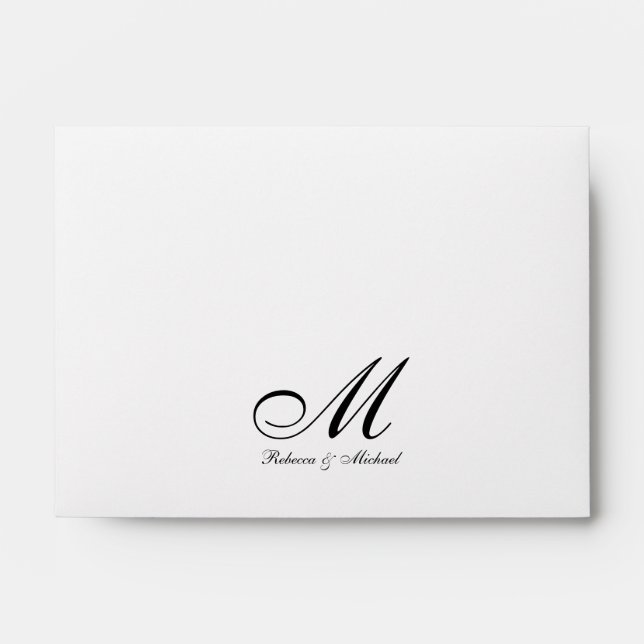 Enveloppe EleElegant Monogramme Wedding Invitation (Devant)