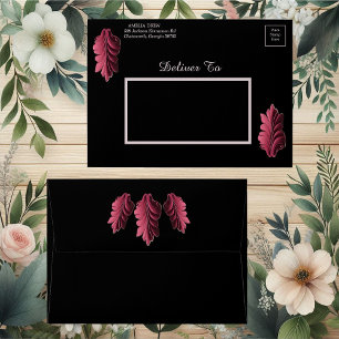 Enveloppe Élégance Baroque Motifs Floraux Vrilles d'Acanthe