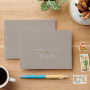 Enveloppe Elégance encadrée Moderne Mariage simple RSVP