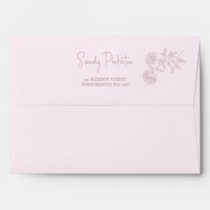 Enveloppe Élégant Baby shower de pique-nique Pink Toile de J