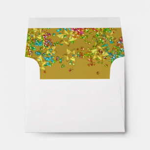 Enveloppe Élégant Bat mitzvah Glittery Confetti