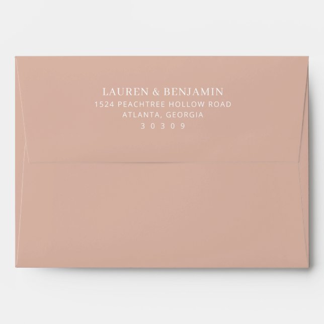 Enveloppe Elegant Black Typographic (Dos (Haut rabat))