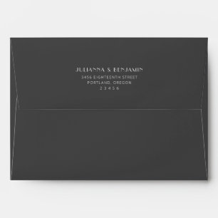 Enveloppe Elégant Black White Art Deco Modern Adresse de ret
