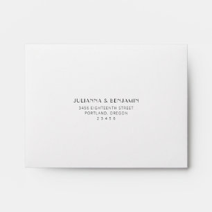 Enveloppe Elegant Blancs Art Déco RSVP Adresse de retour