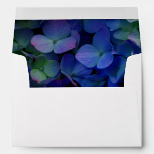Enveloppe Élégant bleu pourpre bleu pourpre floral