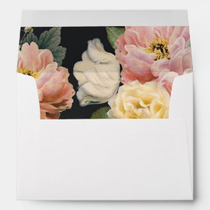 Enveloppe Elégant Blush rose Floral Invitation