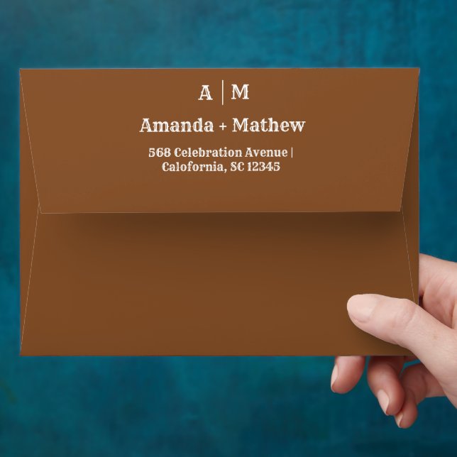 Enveloppe Élégant Boho Western Cowboy Mariage (Hand)