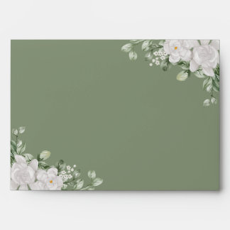 Enveloppe Elegant Botanical Sage Green Wedding Design
