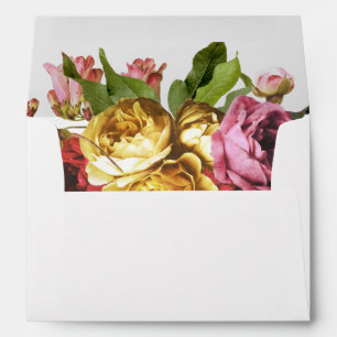 Enveloppe Elégant bouquet floral avec votre adresse de retou