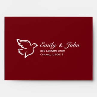 Enveloppe Elegant Chic Burgundy Old Money Wedding Envelope