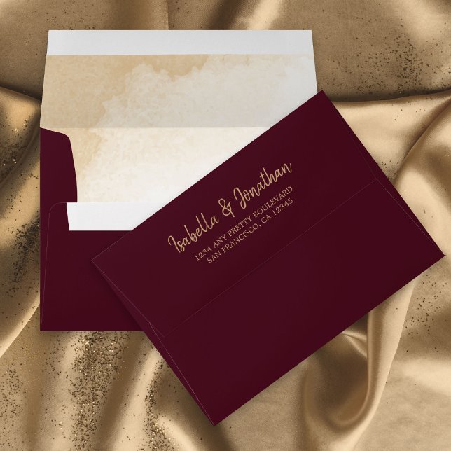 Enveloppe Élégant chic mariage marron (Créateur téléchargé)