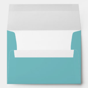 Enveloppe Élégant Chic Moderne Mariage Aqua Bleu Vert Blanc