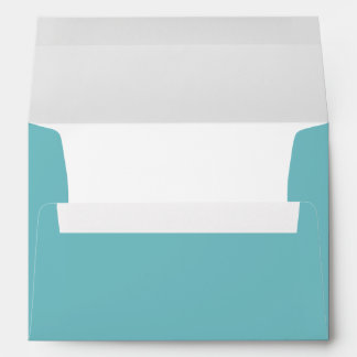 Enveloppe Élégant Chic Moderne Mariage Aqua Bleu Vert Blanc