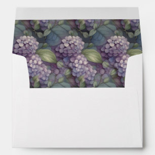 Enveloppe Elégant chic pourpre pourpre chic aquarelle fleuri