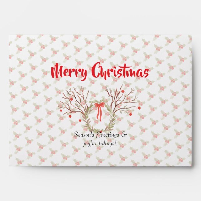 Enveloppe Elegant christmas Greeting Card envelope (Devant)