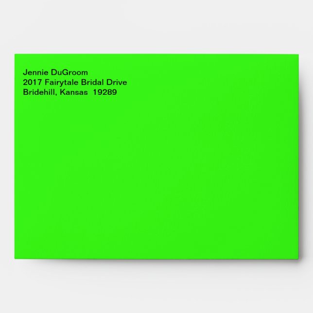 Enveloppe Élégant commercial Neon Green (Devant)
