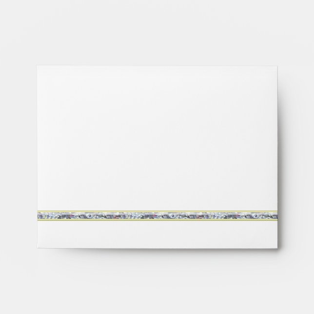 Enveloppe Élégant Damas d'argent et rose rose (Devant)