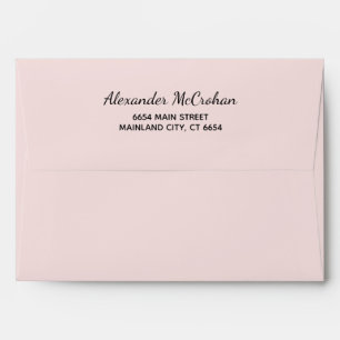 Enveloppe Élégant écriture rose retour adresse expédition
