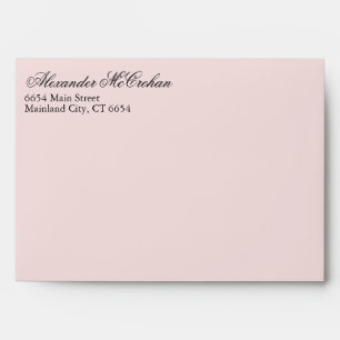 Enveloppe Élégant écriture rose retour adresse postale