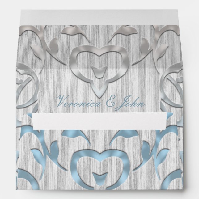 Enveloppe Élégant élégant Embossés Ornements Mariage formel (Dos (Bas))