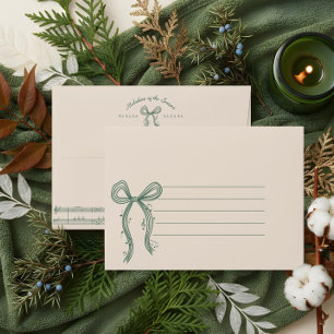 Enveloppe Élégant Fa La Christmas Carol Partition Vintage Mu
