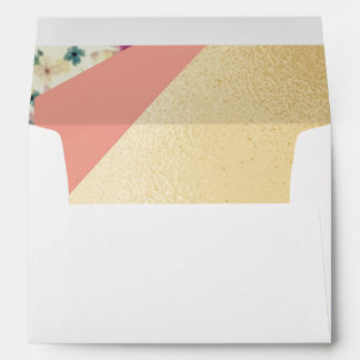 Enveloppe Élégant Faire-part de mariage de pinceau d'or mode