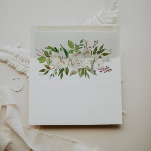 Enveloppe Elégant Faire-part de mariage de tourbe blanche d'