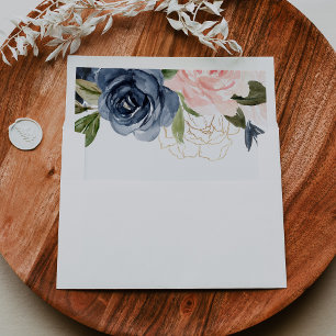 Enveloppe Élégant Faire-part de mariage floral d'hiver simpl