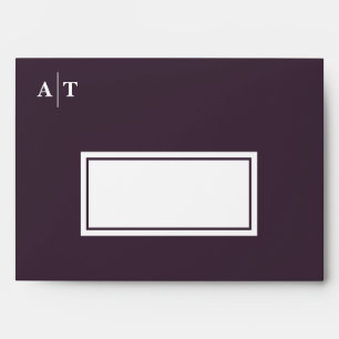 Enveloppe Élégant Faire-part de mariage Monogramme de vigne