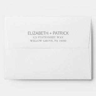 Enveloppe Élégant Faire-part de mariage Vert Sage