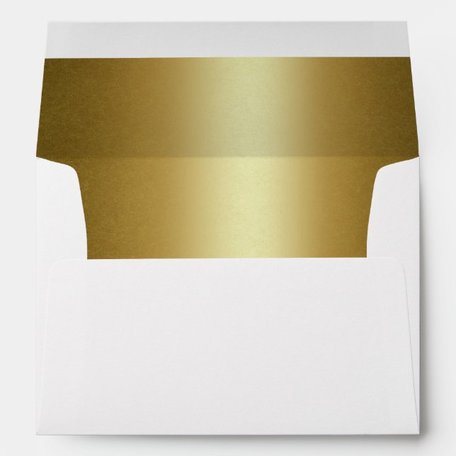 Enveloppe Élégant Faux Gold Foil (Dos (Bas))