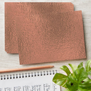 Enveloppe Elégant Faux Metallic Brown Mariage de design
