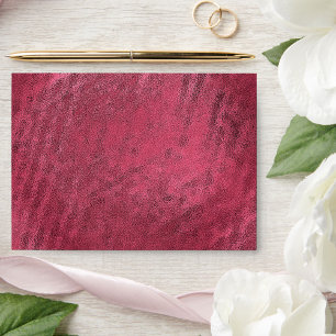 Enveloppe Elégant Faux Metallic Burgundy Design Mariage