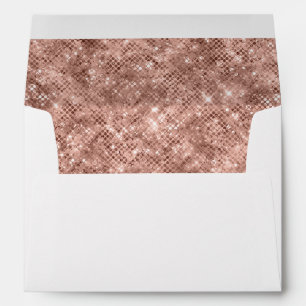 Enveloppe Elegant Faux Rose Gold Parties scintillant Adresse
