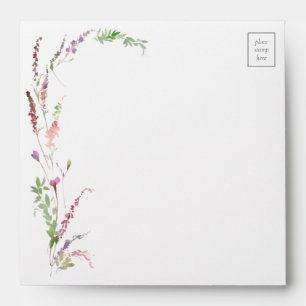 Enveloppe Élégant Fleur sauvage  Floral Mariage