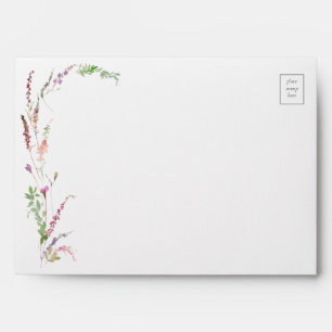 Enveloppe Élégant Fleur sauvage  Floral Mariage