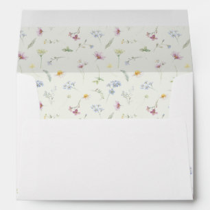 Enveloppe Élégant Fleur sauvage Pastel Soft Mariage botaniqu