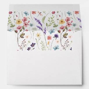 Enveloppe Élégant Fleur sauvage Printemps Été Floral Mariage