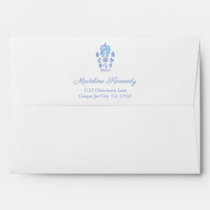 Enveloppe Elegant Ginger Jar Baby shower Card Adresse de ret
