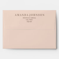 Elegant Girly Blush Pink Adresse de retour