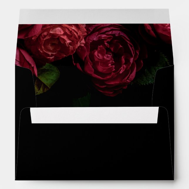 Enveloppe Élégant gothique Moody Floral Self Address Mariage (Dos (Bas))