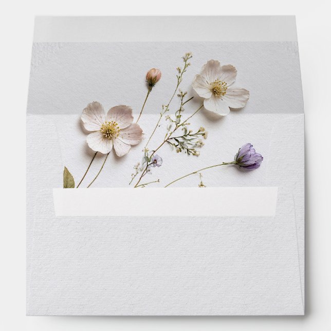 Enveloppe Élégant imprimé Pastel Boho Mariage de fleurs (Dos (Bas))