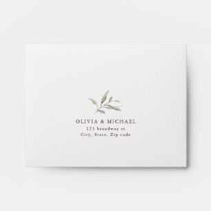Enveloppe Elégant jardin de bois comté mariage rustique RSVP